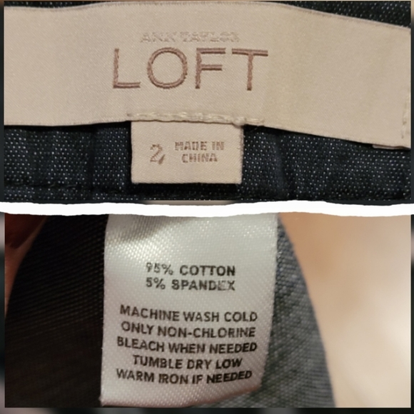 Ann Taylor LOFT Chambray Bermuda Shorts Sz 2 - Picture 6 of 6